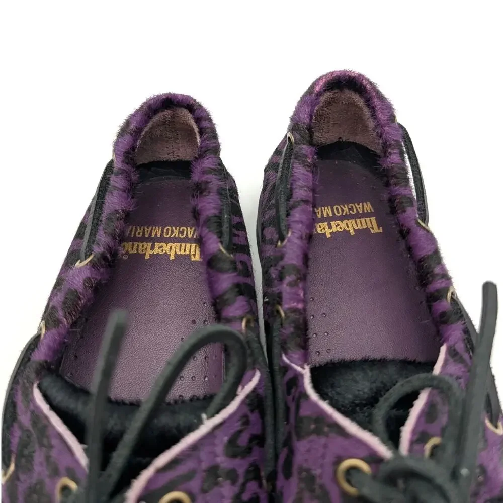 Timberland x Wacko Maria Boat Shoes Men's Purple/Leopard Size US9 EU43